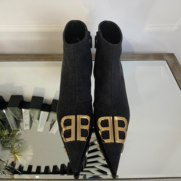 Balenciaga - Denim Booties - Picture 1 of 6